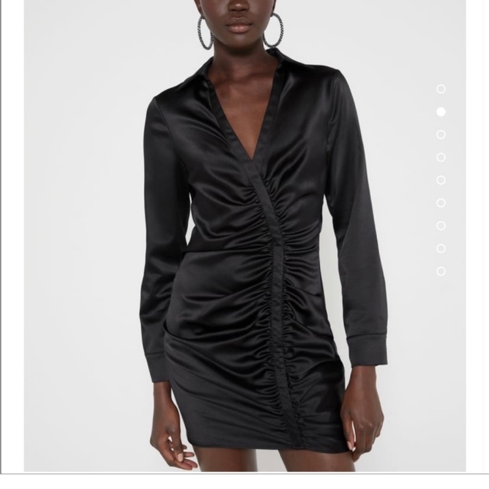 Zara Black Satin Dress